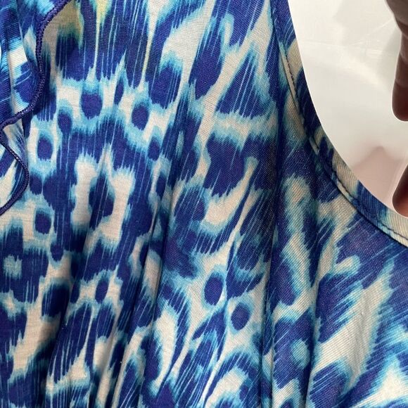 5 for $25🔥JMS Blue Floral Paisley Tie Dye Maxi Summer Dress 4X (26W/28W) - Picture 5 of 7